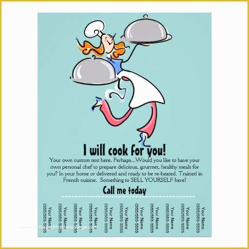 Catering Flyers Templates Free Of Catering or Personal Chef Promo Flyer