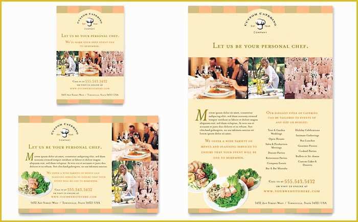 Catering Flyers Templates Free Of Catering Pany Flyer & Ad Template Design