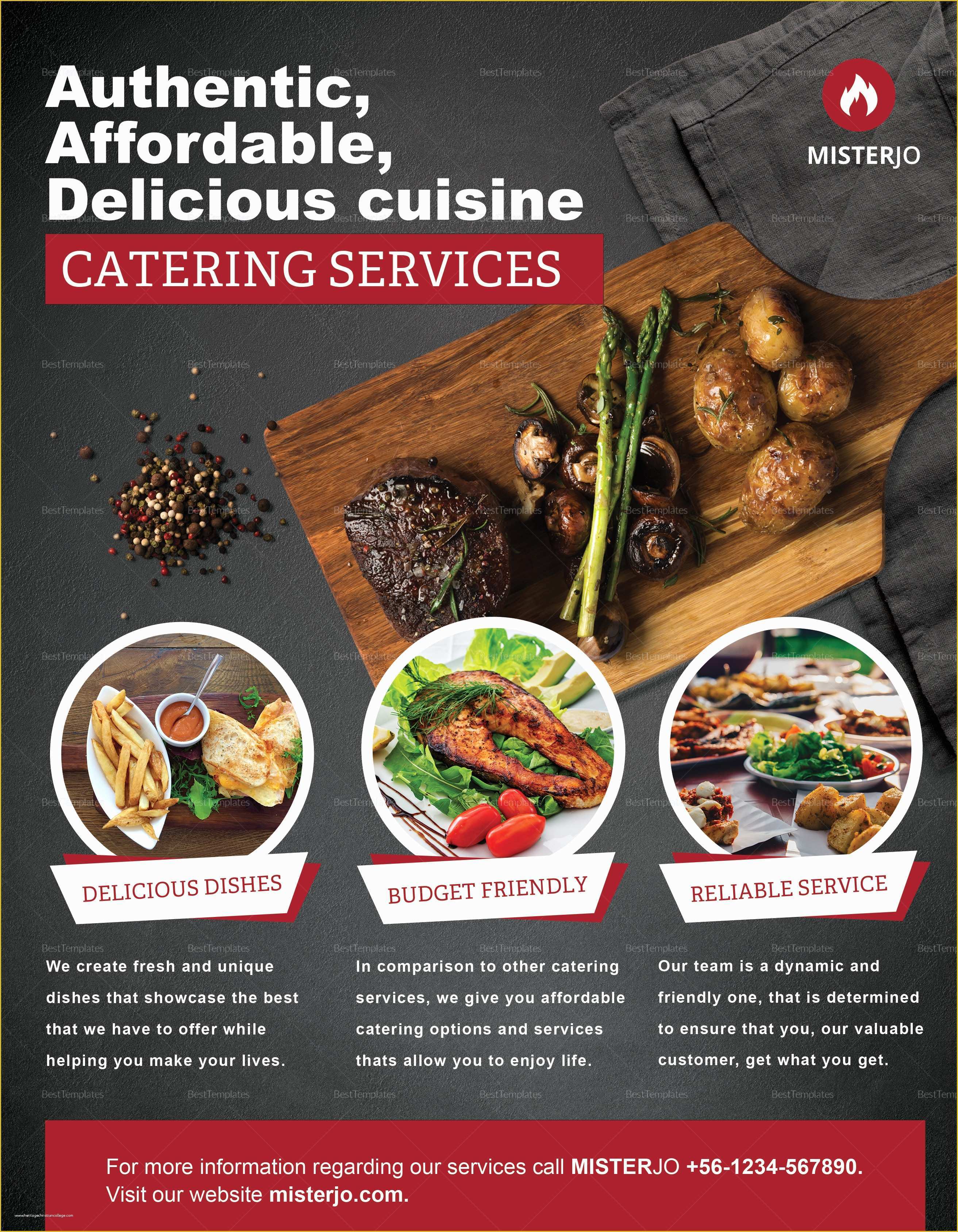 Catering Flyers Templates Free Of Catering Service Flyer Design Template In Psd Word