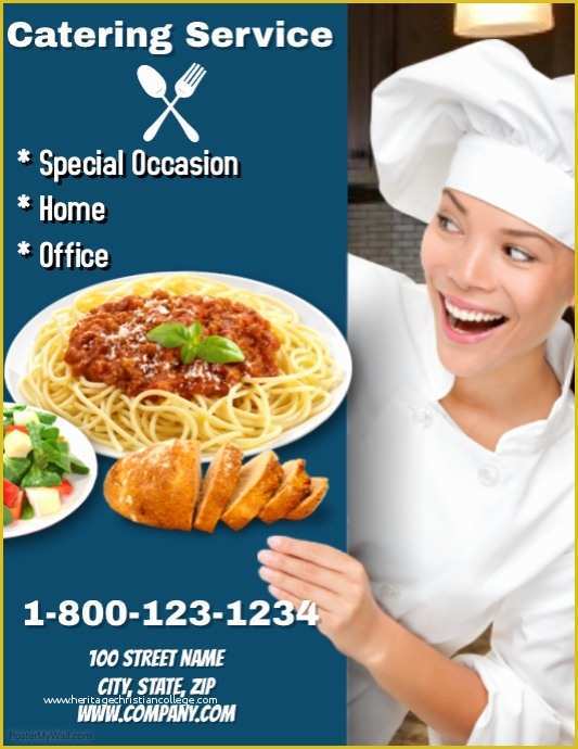 Catering Flyers Templates Free Of Copy Of Catering Service Template