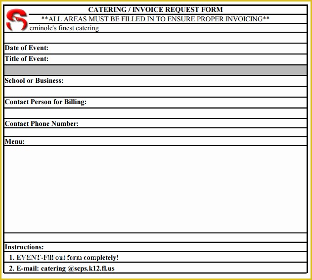 Catering form Template Free Of 28 Catering Invoice Templates Free Download Demplates