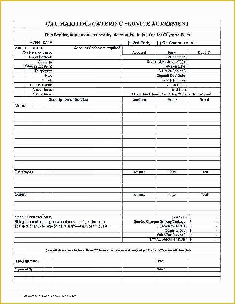 Catering form Template Free Of Catering order form Template Word Beautiful Customer