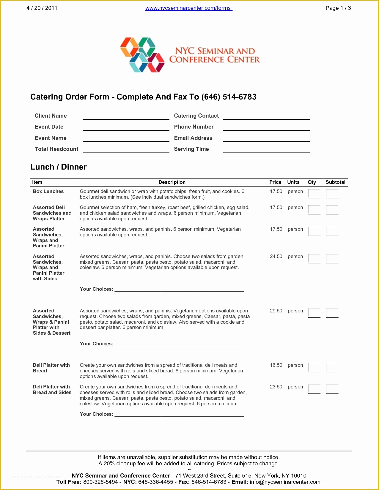 Catering order form Template Free Of 10 Best Of Banquet Proposal Template event