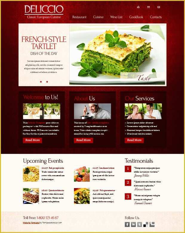 Catering Website Templates Free Of 25 Restaurant & Cafe HTML Website Templates Free & Premium
