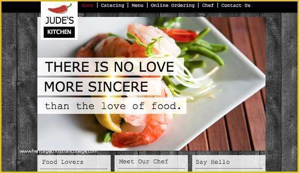 Catering Website Templates Free Of Catering &amp; Chef Website Templates Restaurants &amp; Food