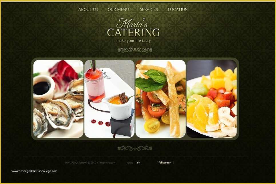 Catering Website Templates Free Of Catering Flash Template