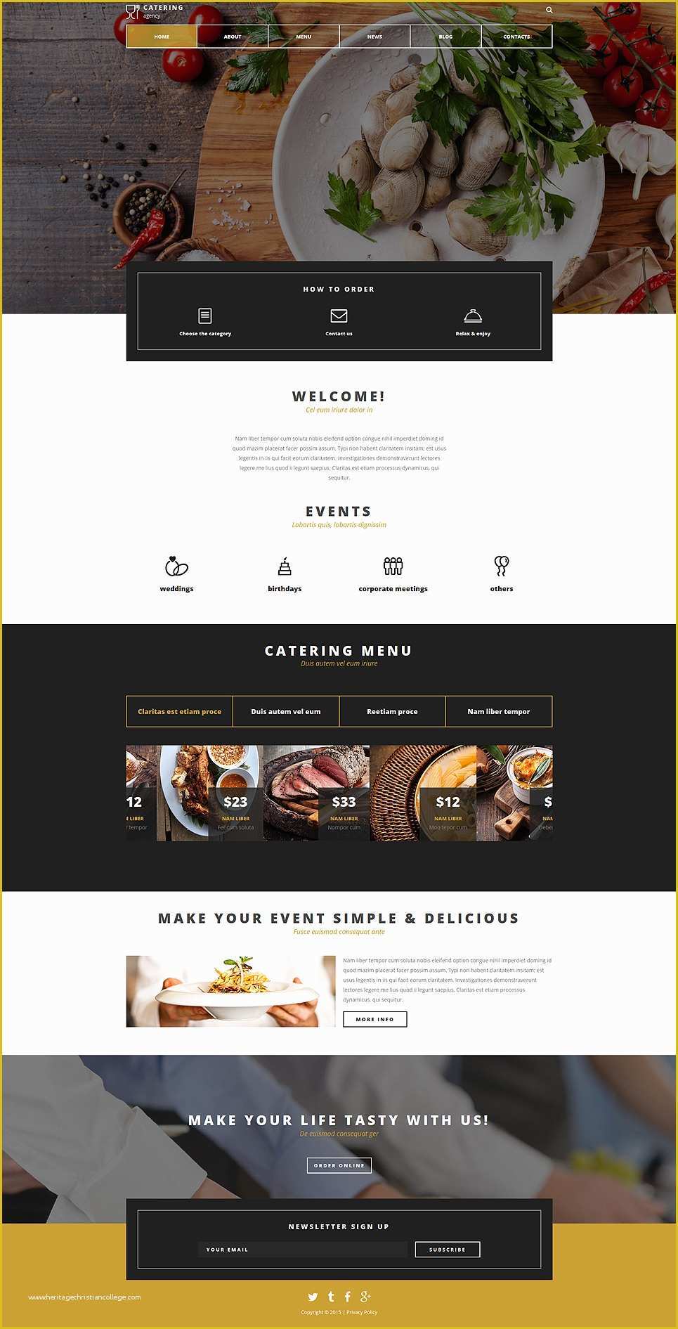 Catering Website Templates Free Of Catering Pany Joomla Template