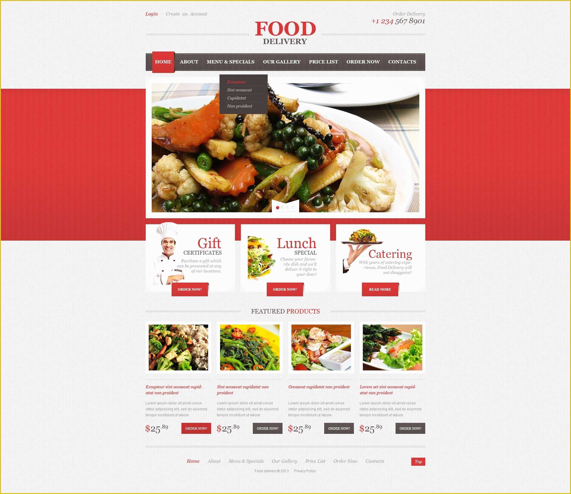 Catering Website Templates Free Of Catering Responsive Website Template