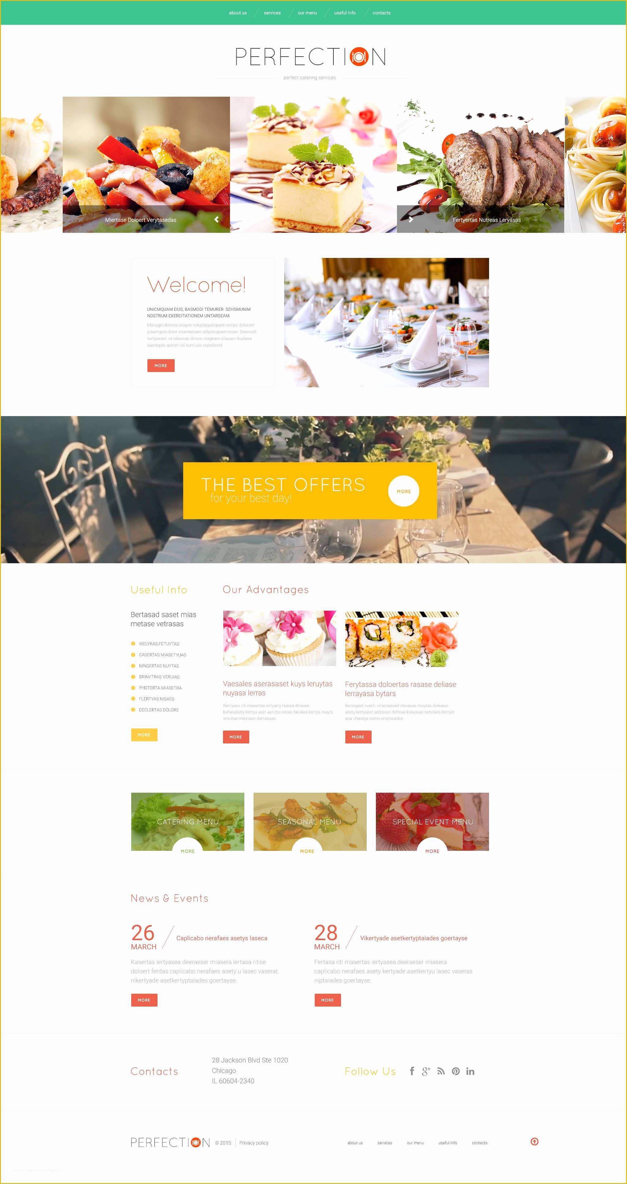 Catering Website Templates Free Of Catering Web Template