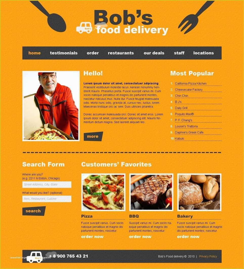 Catering Website Templates Free Of Catering Website Template