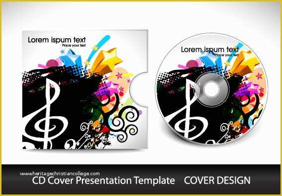 Cd Cover Template Photoshop Free Download Of Cd Cover Presentation Vector Template Material 06 Free