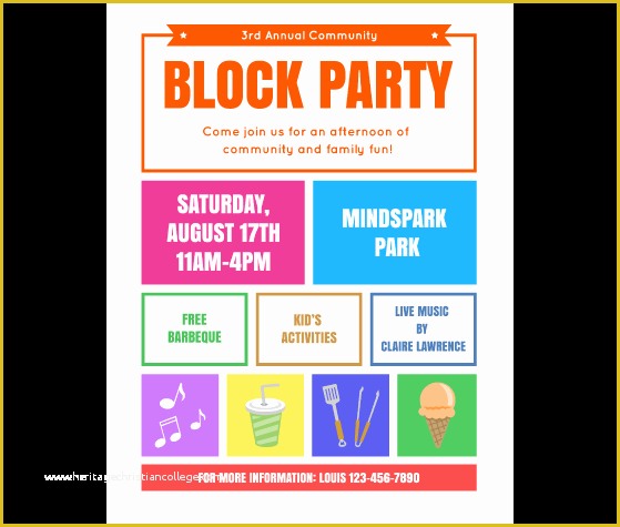 Celebration Flyer Template Free Of Download This Block Party Flyer Template and Other Free