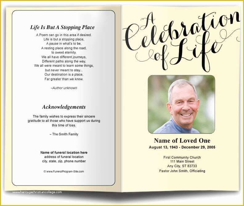 Celebration Of Life Cards Templates Free Of 25 Of Biker for Obituaries Samples Template