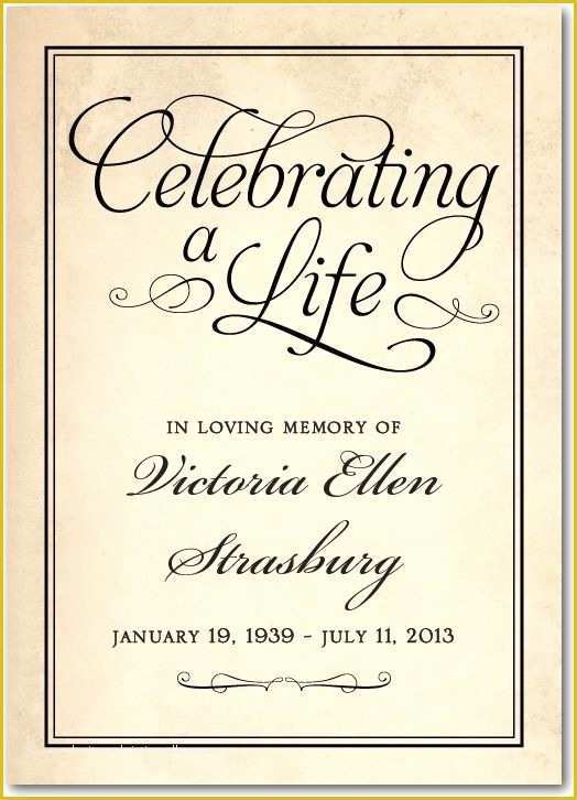 Celebration Of Life Cards Templates Free Of Celebrating A Life Prayer Cards In Black or Sienna Brown