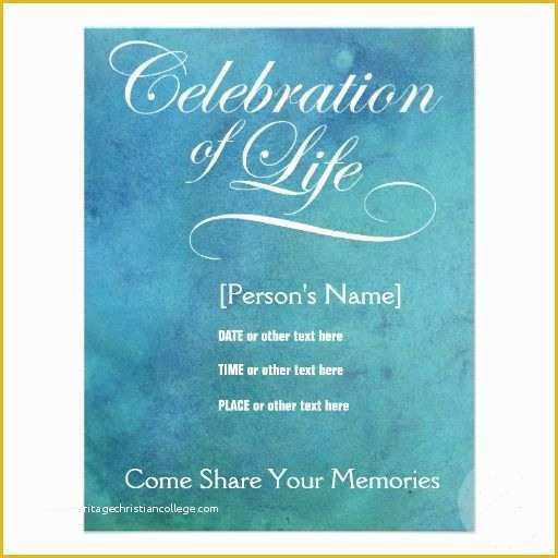 Celebration Of Life Cards Templates Free Of Elegant Celebration Of Life Memorial Invitation