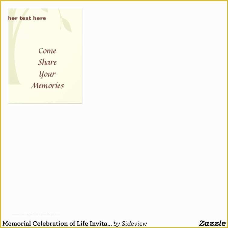 Celebration Of Life Cards Templates Free Of Memorial Celebration Of Life Invitation Flyer