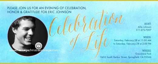 Celebration Of Life Cards Templates Free Of Religious Free Online Invitations