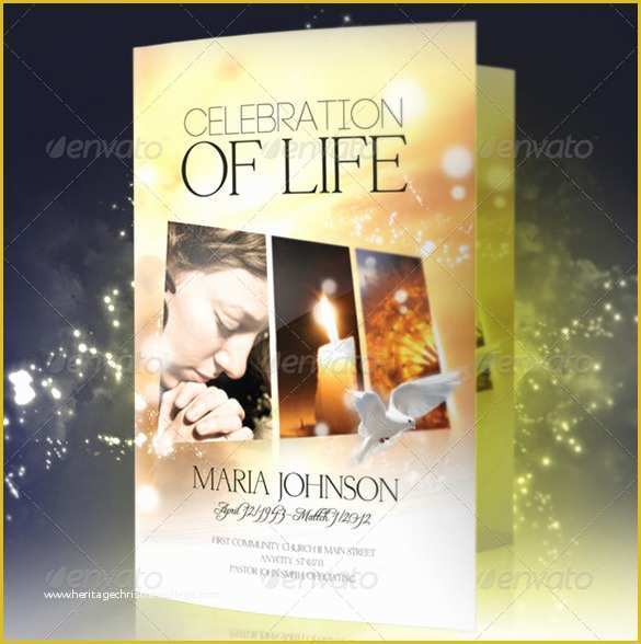 Celebration Of Life Template Free Download Of 30 Funeral Program Brochure Templates – Free Word Psd