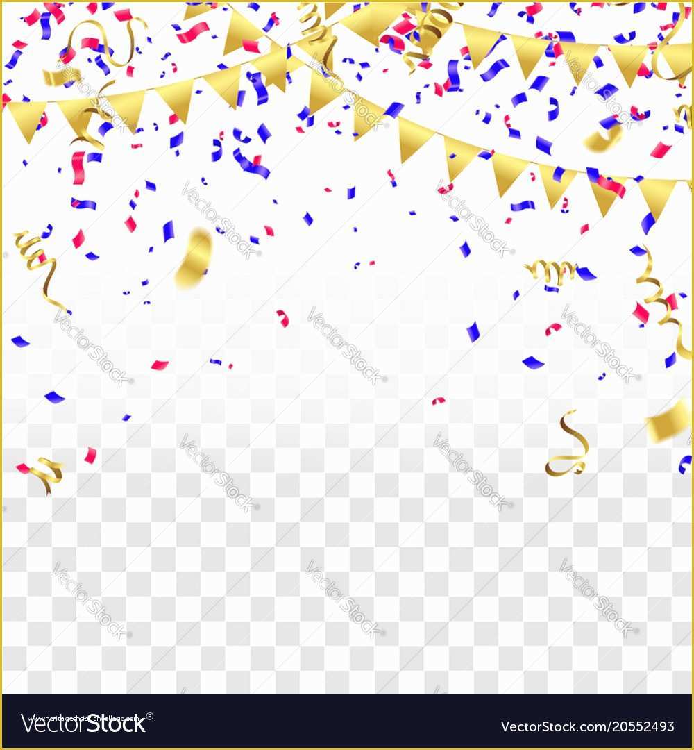 Celebration Of Life Template Free Download Of Celebration Background Template with Confetti and Vector Image