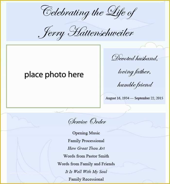 Celebration Of Life Template Free Download Of Free Celebration Of Life Templates Idealstalist