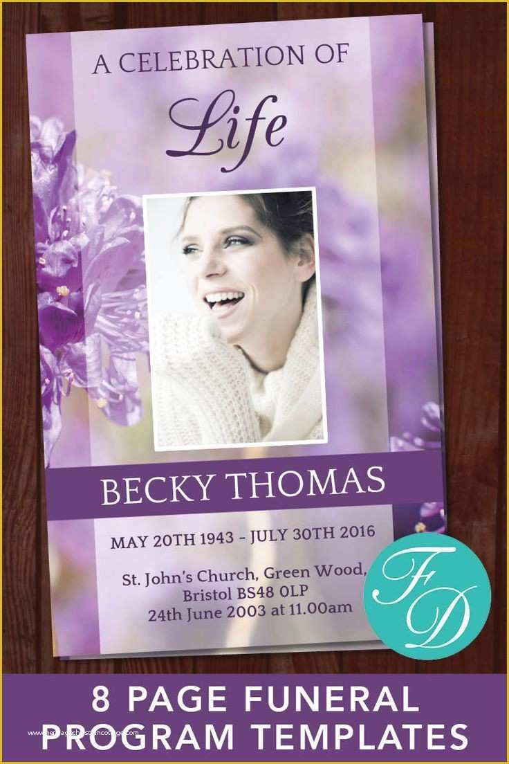 Celebration Of Life Template Free Download Of Fresh Free Celebration Life Program Template