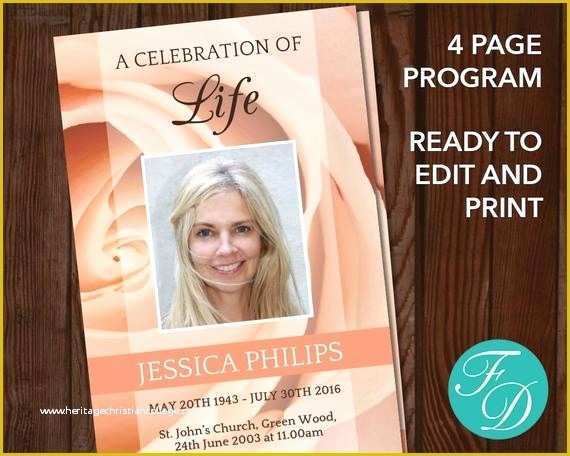 Celebration Of Life Template Free Download Of Funeral Programs Templates Free Download