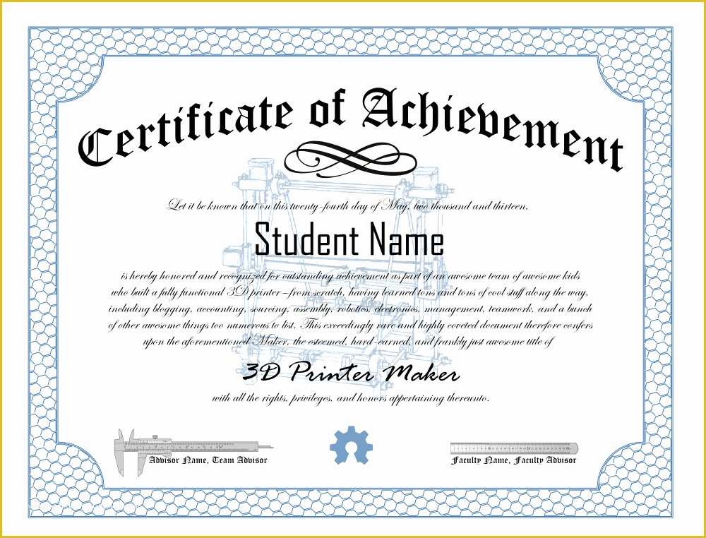 Certificate Of Achievement Template Free Of 10 Certificates Of Achievement