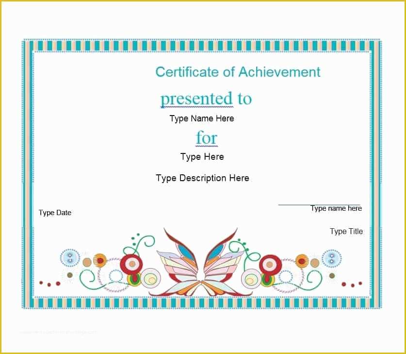 Certificate Of Achievement Template Free Of 40 Great Certificate Of Achievement Templates Free