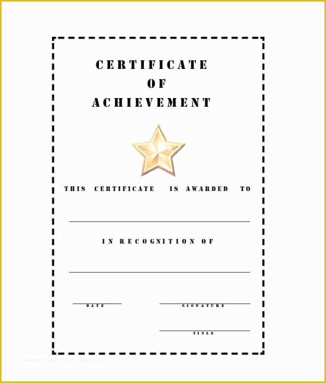 Certificate Of Achievement Template Free Of 40 Great Certificate Of Achievement Templates Free