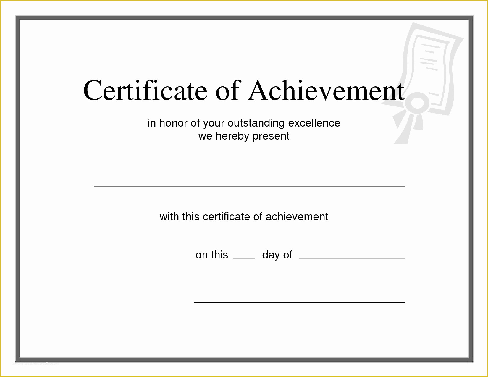 Certificate Of Achievement Template Free Of Army Certificate Achievement Template Example Mughals