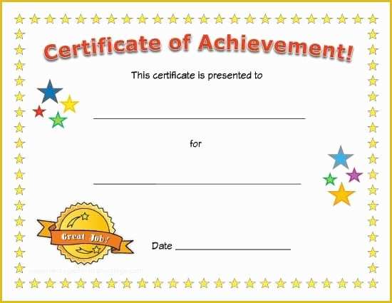 Certificate Of Achievement Template Free Of Best 25 Certificate Of Achievement Template Ideas On