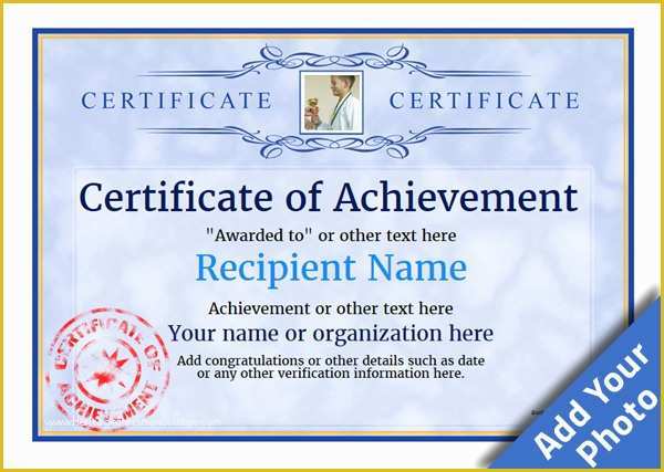 Certificate Of Achievement Template Free Of Certificate Of Achievement Free Templates Easy to Use