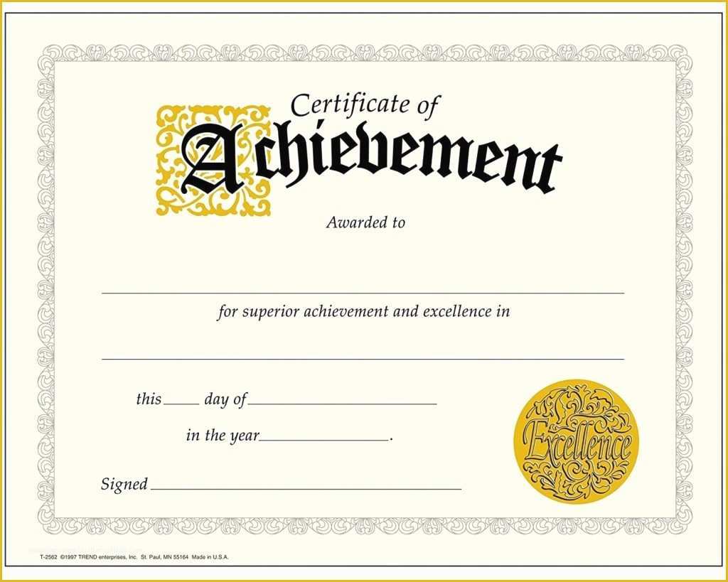 Certificate Of Achievement Template Free Of Certificate Templates