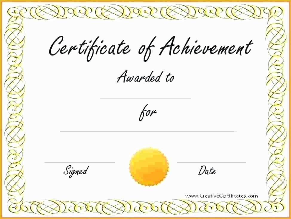 Certificate Of Achievement Template Free Of Certificates Of Achievement Free Templates – Puebladigital