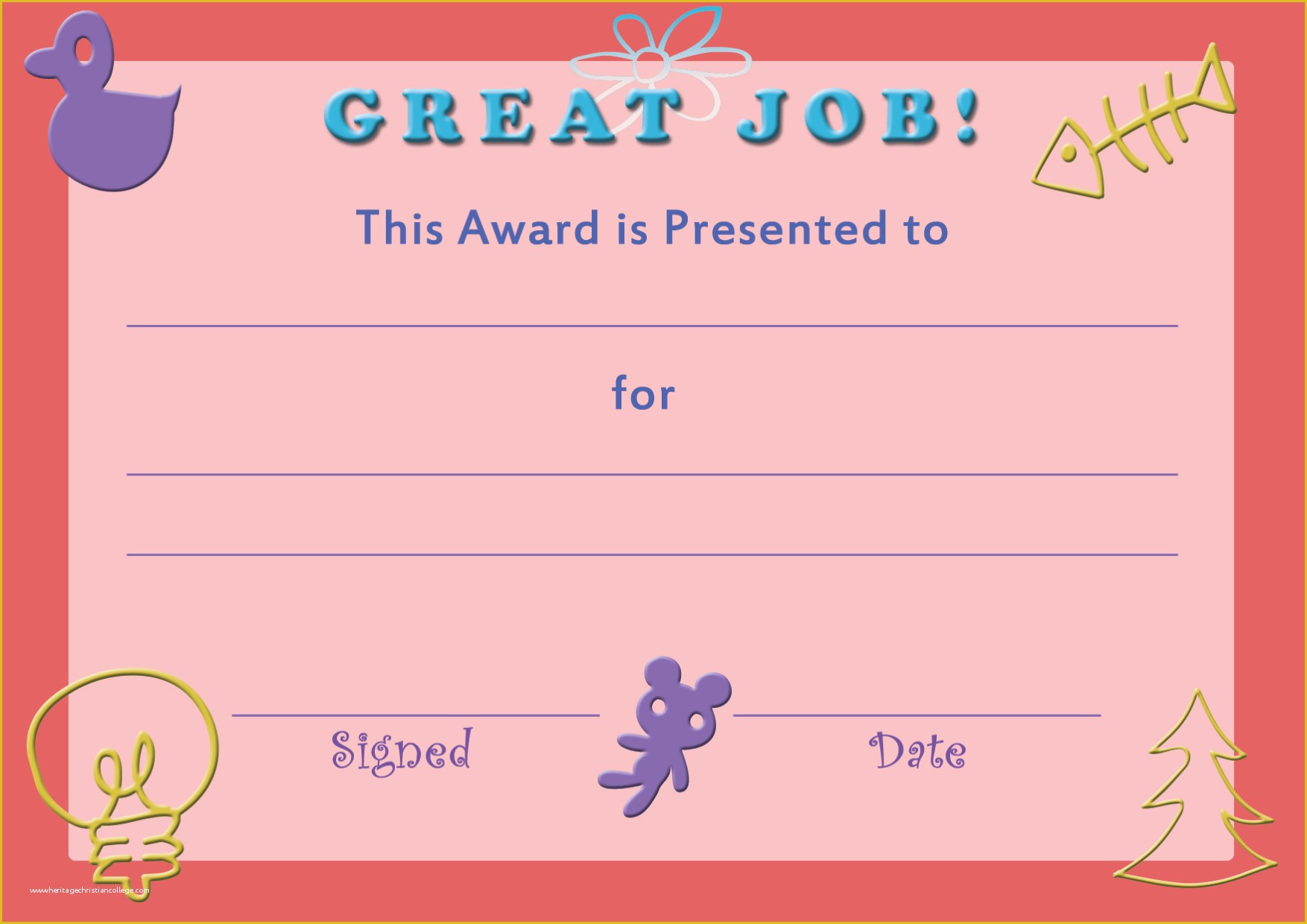 Certificate Of Achievement Template Free Of Printable Template Certificate Achievement for Kids In