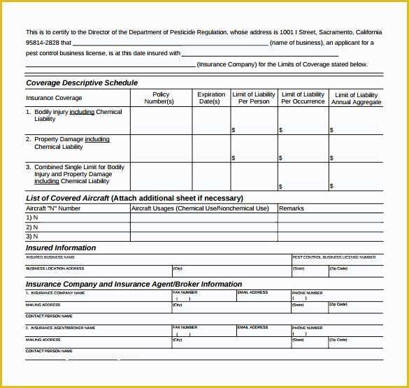 Certificate Of Insurance Template Free Of 15 Certificate Of Insurance Templates to Download