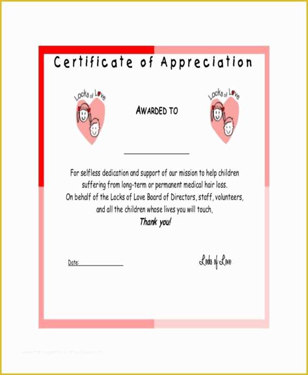 Certificate Of Recognition Template Free Of 27 Certificate Of Appreciation Templates Pdf Doc
