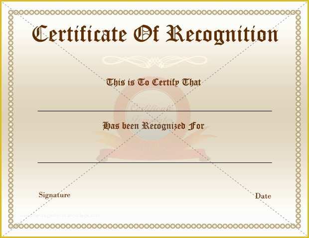 Certificate Of Recognition Template Free Of 8 New Appreciation Certificate Templates
