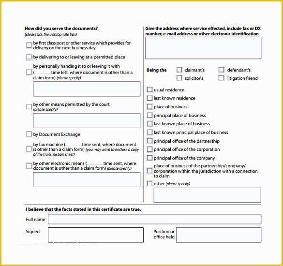 Certificate Of Service Template Free Of 17 Certificate Of Service Templates