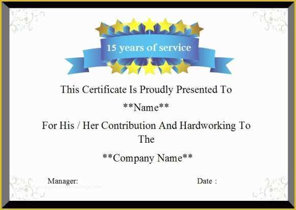 Certificate Of Service Template Free Of 24 Certificate Of Service Templates for Employees formats