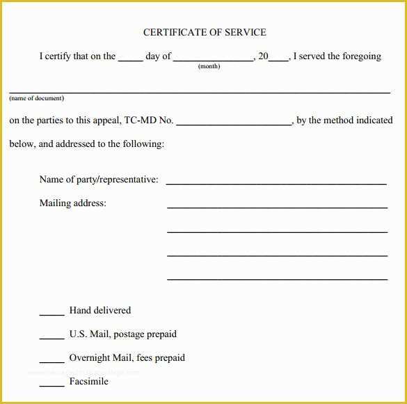 Certificate Of Service Template Free Of Certificate Of Service Template 13 Download Documents