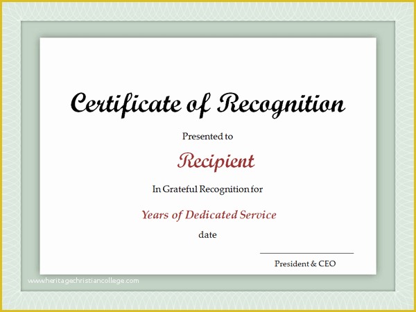 Certificate Of Service Template Free Of Service Award Certificate Template