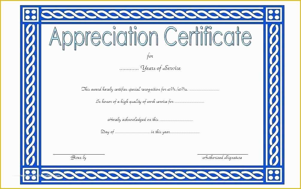 Certificate Of Service Template Free Of Service Award Template Free Award Template Munity
