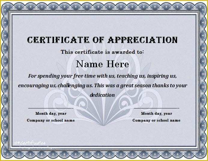 Certificate Templates Free Download Of 30 Free Certificate Of Appreciation Templates Free
