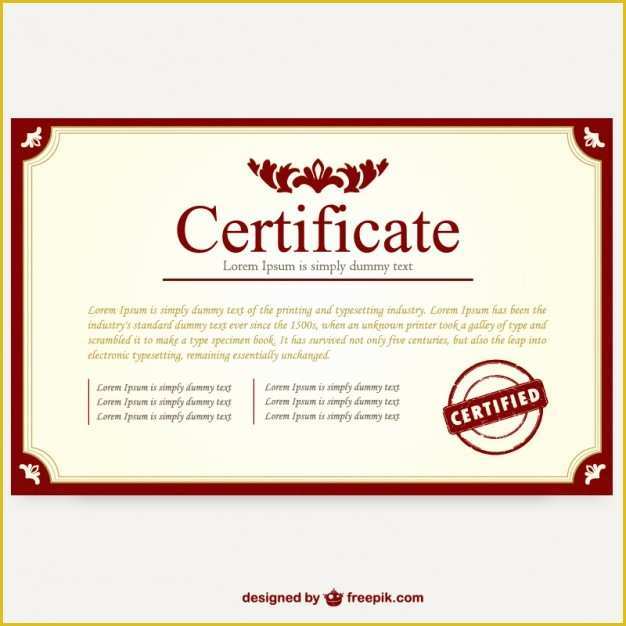 Certificate Templates Free Download Of Certificate Template Layout Vector