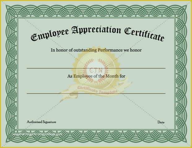 Certificate Templates Free Download Of Employee Recognition Certificate Template Appreciation