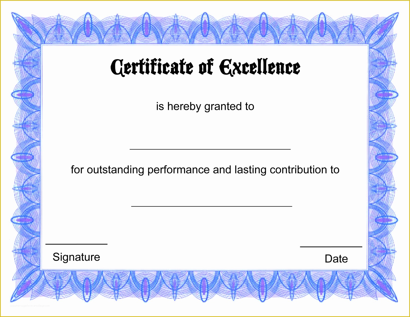 Certificate Templates Free Download Of Printable Certificate Templates