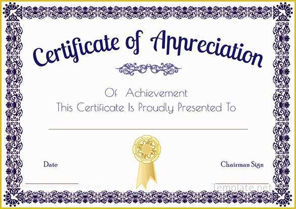 Certificate Templates Free Download Of Printable Sample Certificates Of Appreciation Free
