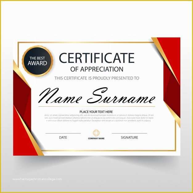 Certificate Templates Free Download Of Recognition Vectors S and Psd Files