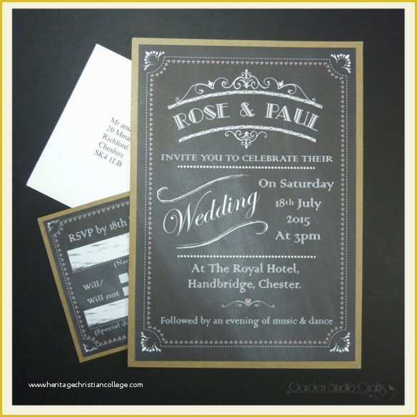 Chalkboard Invitation Template Free Of 26 Chalkboard Wedding Invitation Templates – Free Sample